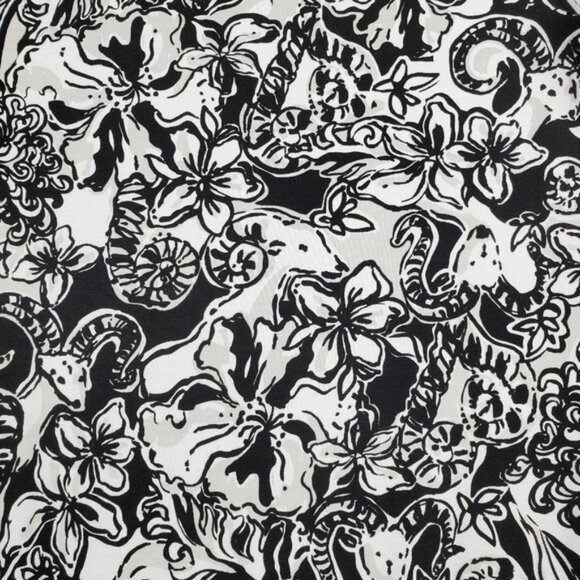 Lilly Pulitzer Womens Black Onyx With A Twist Captain Popover Dress Size XXS - Picture 9 of 10